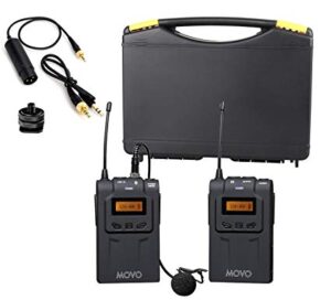 Movo WMIC70 Wireless 48-Channel UHF Lavalier Microphone System with Omni-Lav