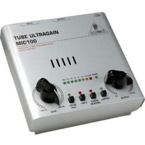 Behringer Tube Ultragain MIC100 Audiophile Vacuum Tube Preamplifier with Limiter